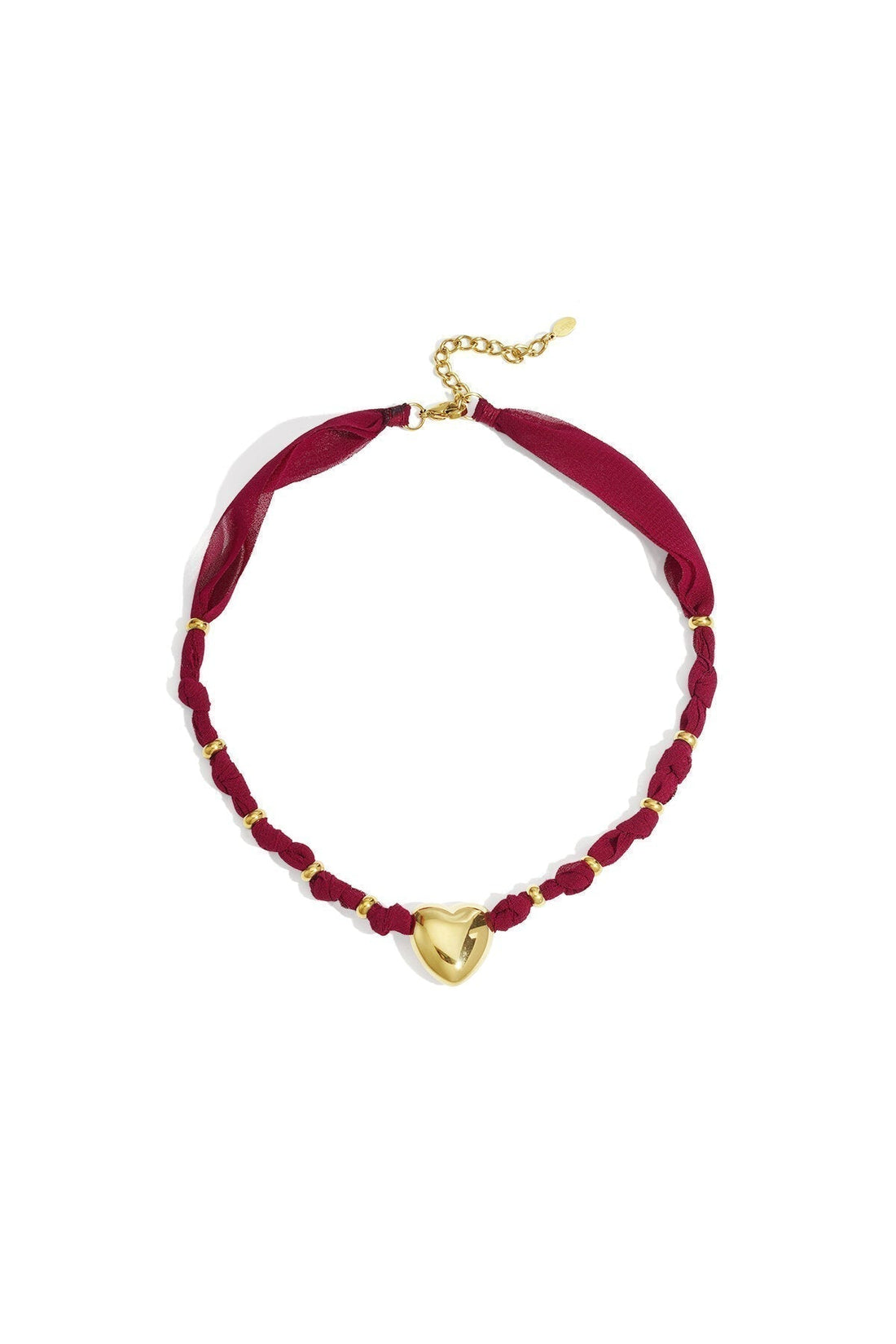 Geflochtene Kette Herz leger aus Edelstahl von Corelune