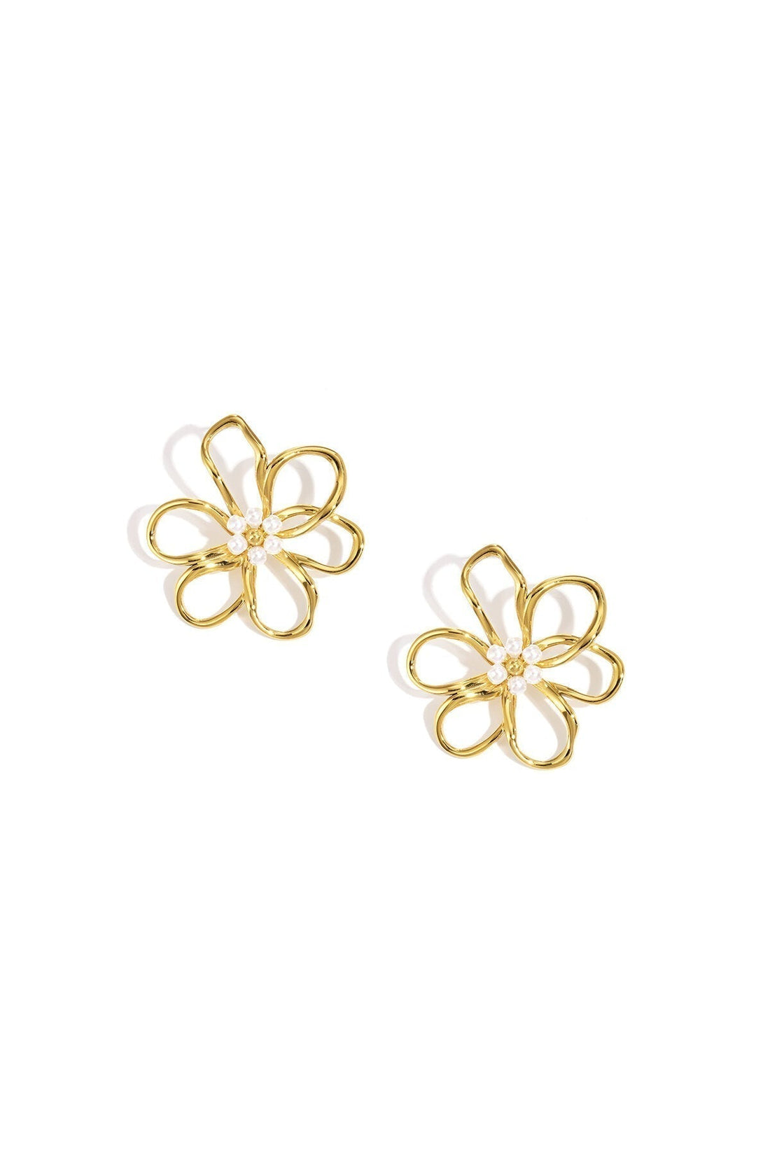 Ohrstecker Blume Gold aus Edelstahl von Corelune