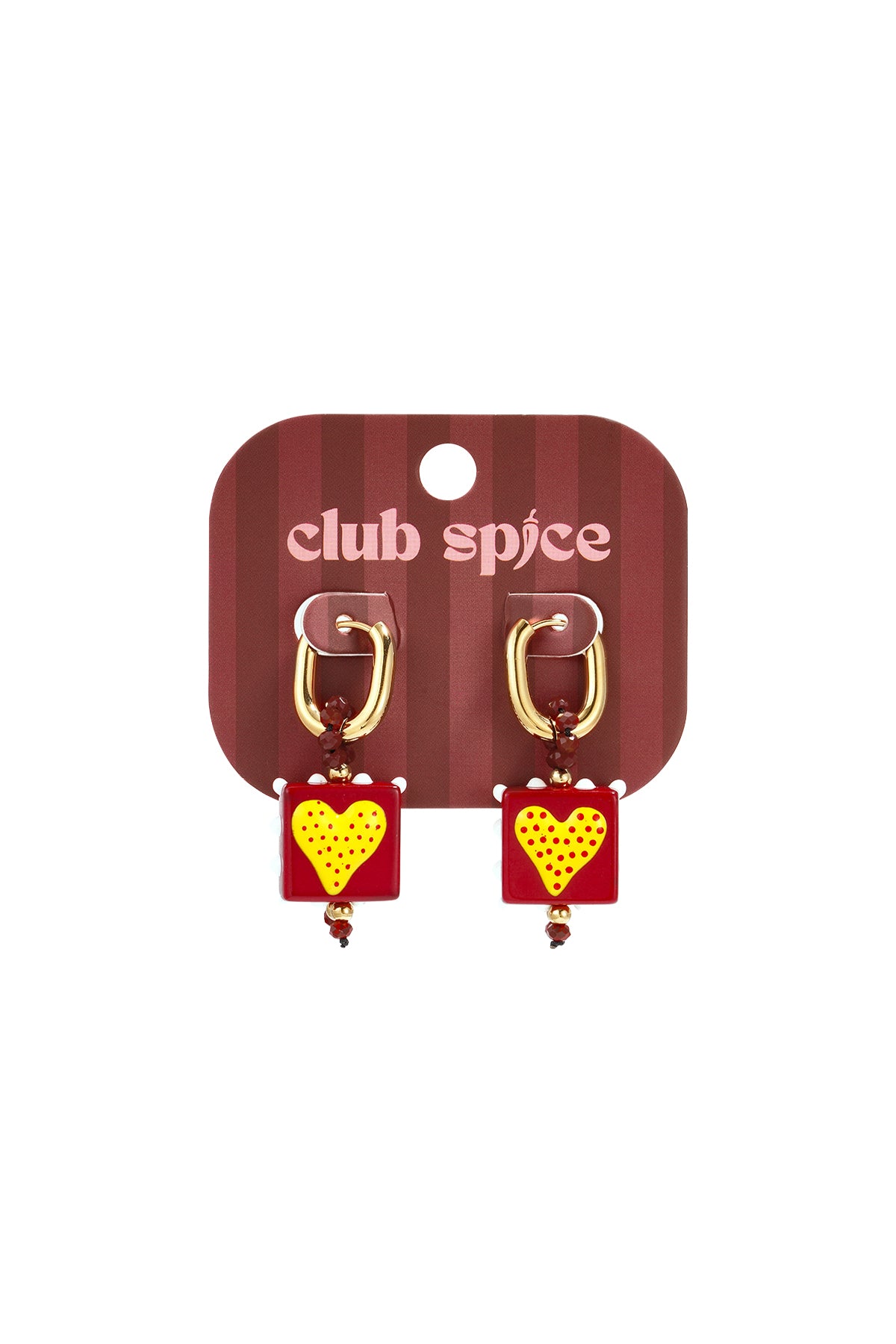 Stainless Steel Beads Earrings Heart Cute Daily Simple Series Women's jewelry