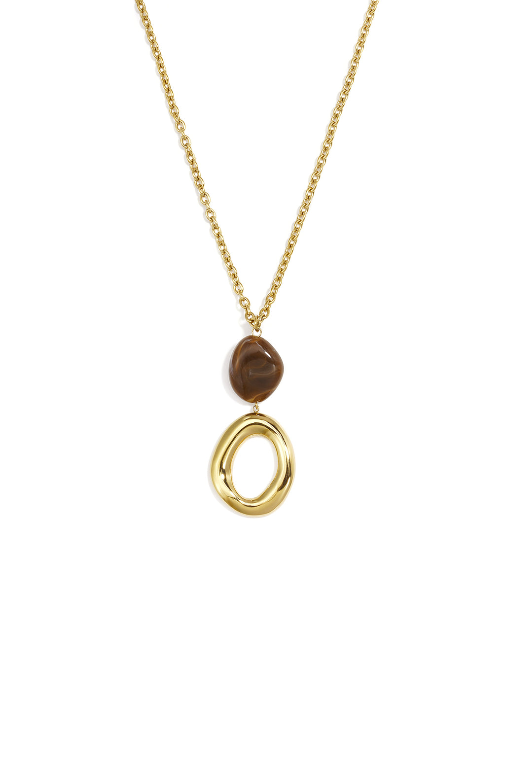 Stainless Steel Pendant necklaces Circle Casual Daily Simple Series Women's jewelry
