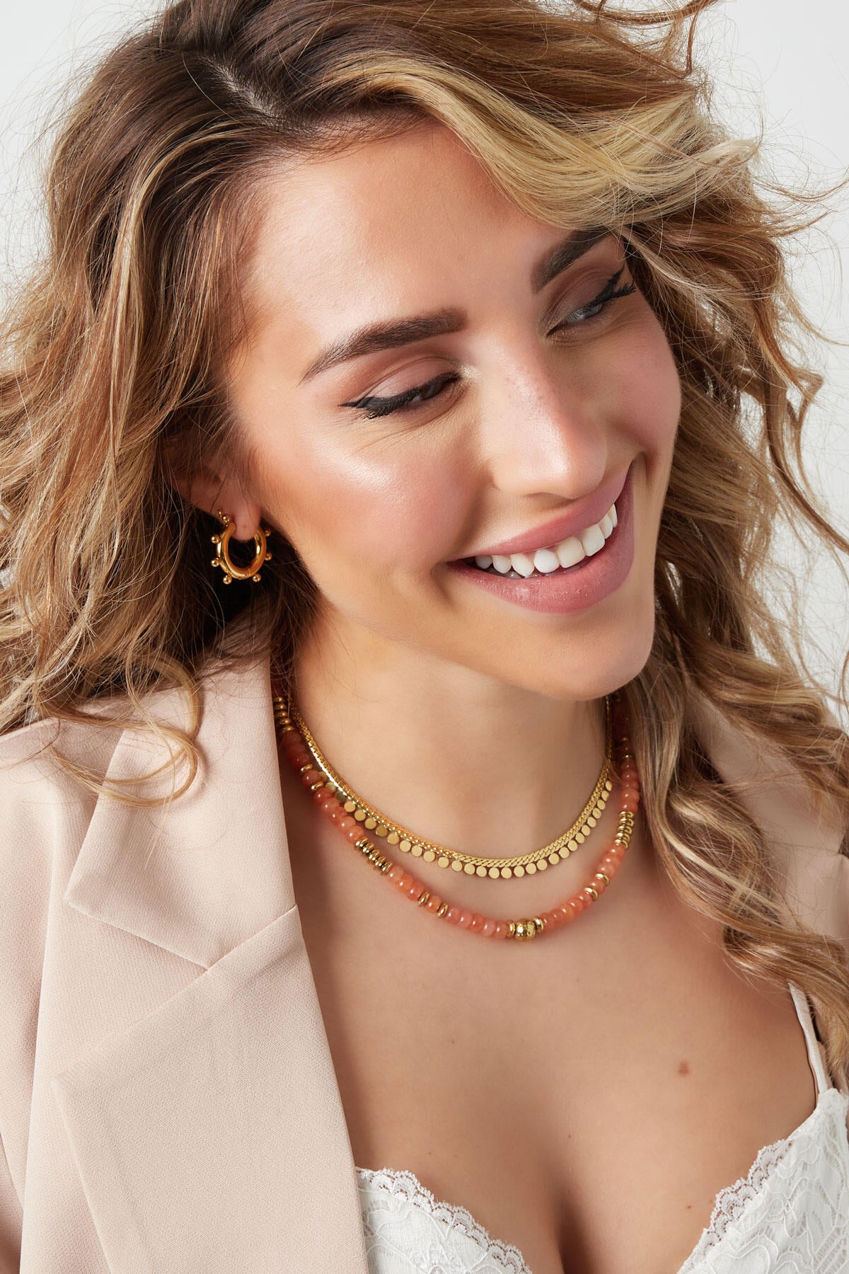 Stylish Polka Dot Chain Necklace for Everyday Elegance