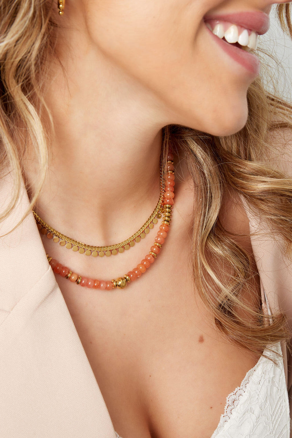 Stylish Polka Dot Chain Necklace for Everyday Elegance
