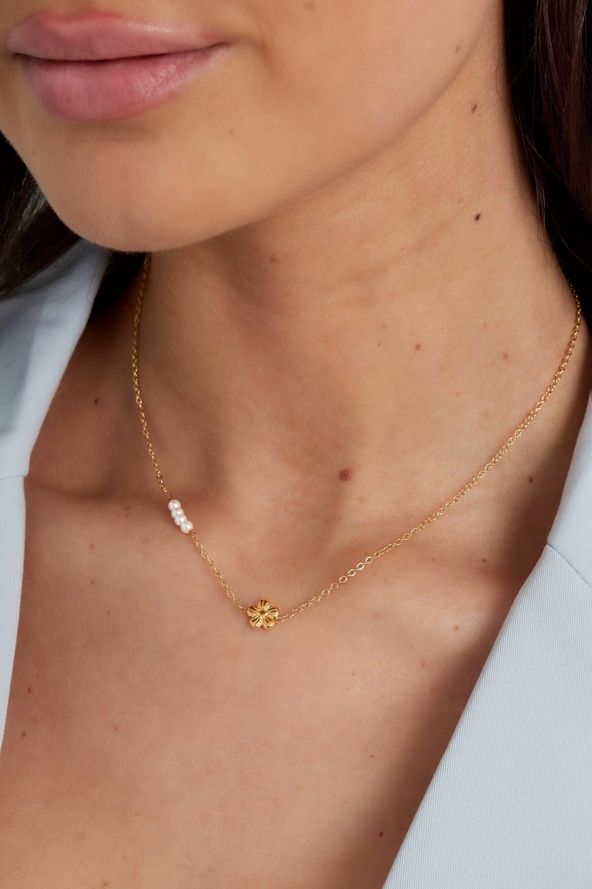 flower pearl necklace