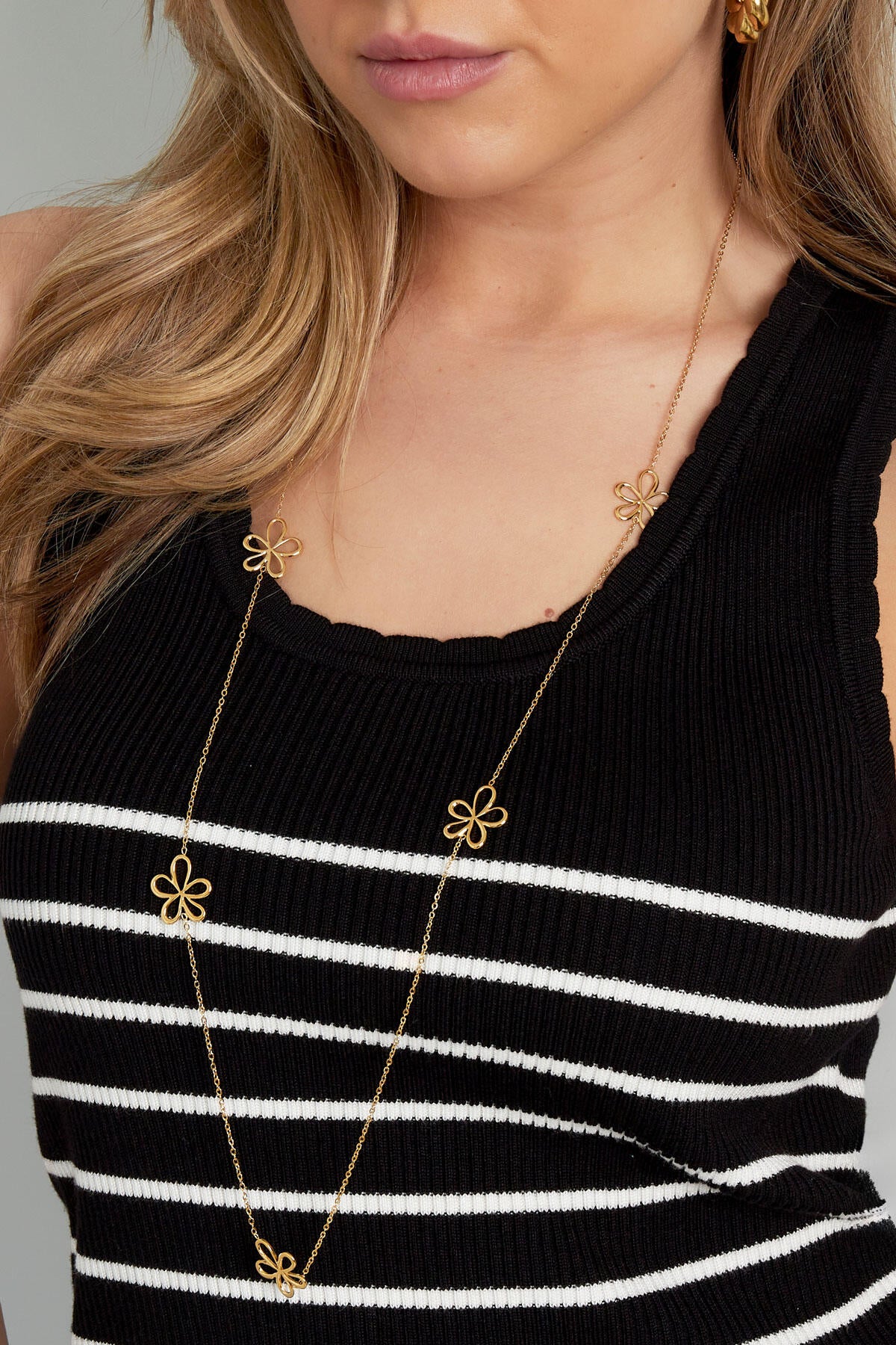 Elegant 70cm+ Stainless Steel Long Necklace, Silver & Gold
