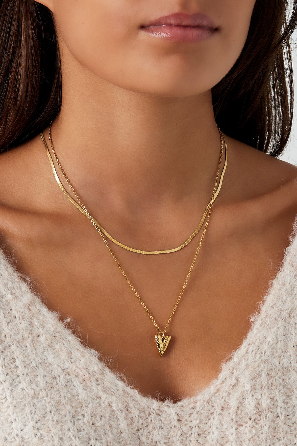 Stylish Heart Layered Necklace for Everyday Wear