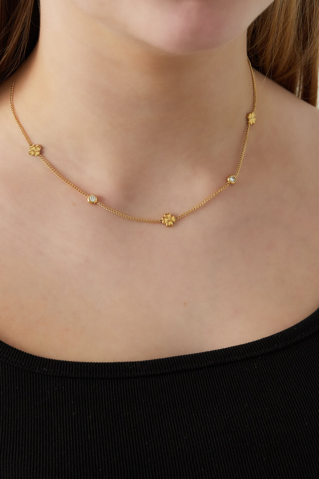 Elegant Stainless Steel Clover Necklace for Daily Wear