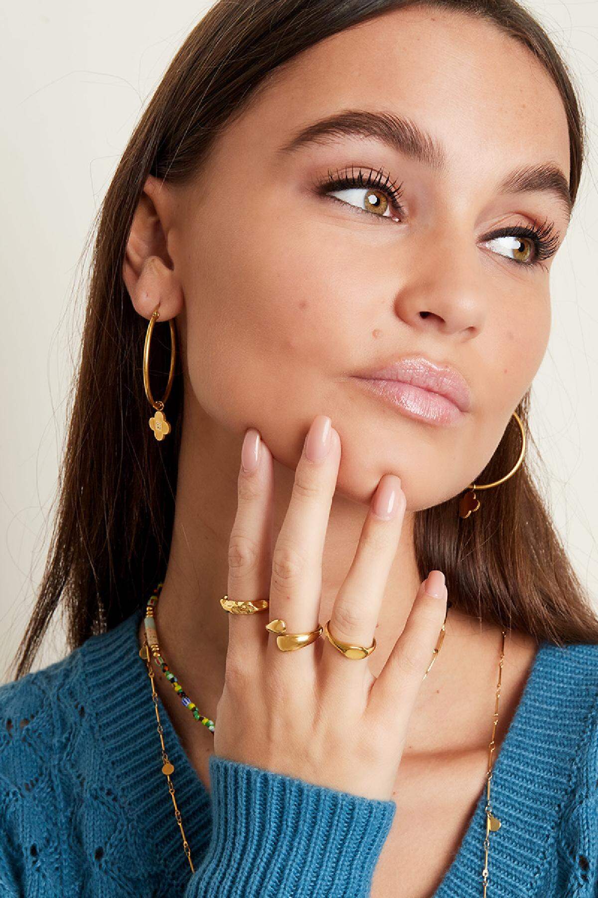 Elegant Adjustable Minimalist Ring - Silver & Gold