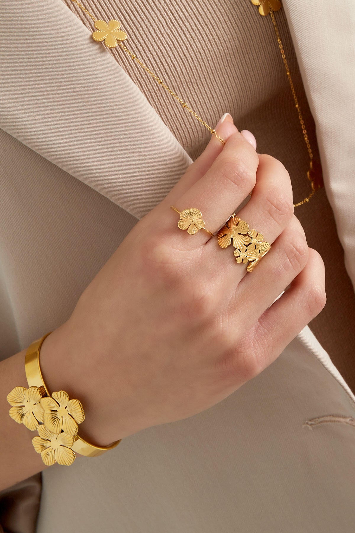 Elegant Minimalist Stainless Steel Rings - Silver & Gold