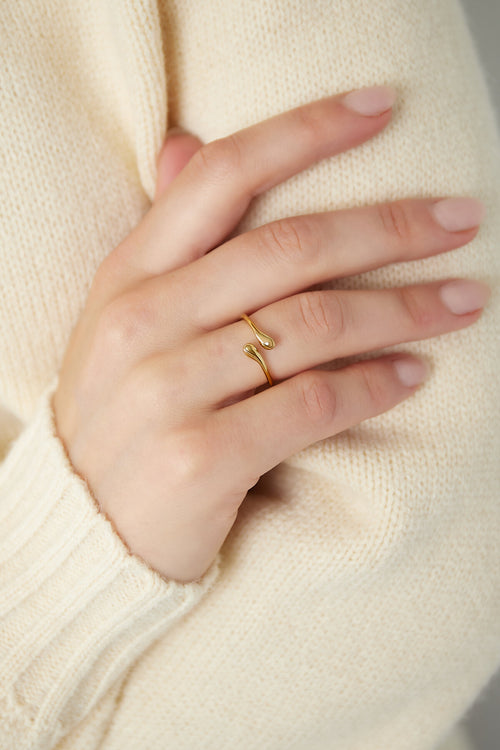 Schmaler Ring Silber aus Edelstahl, offen, Ansicht 2