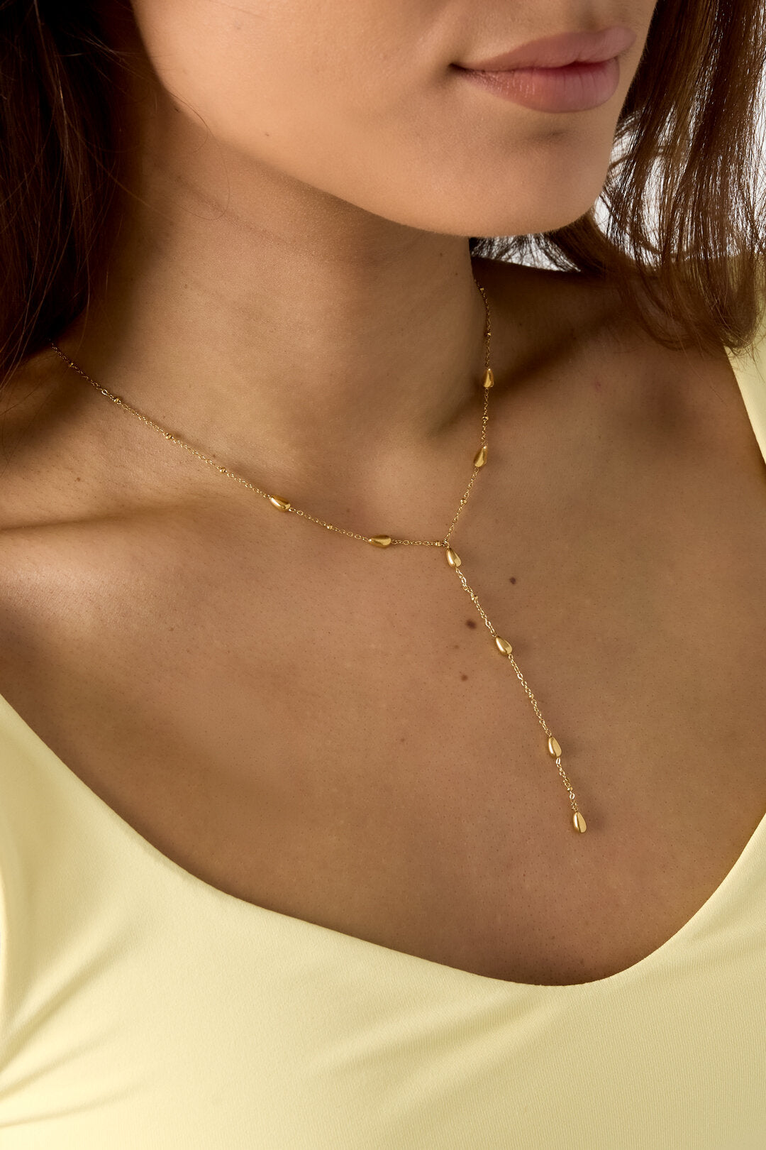 Elegant Stainless Steel Pendant Necklace - Silver & Gold