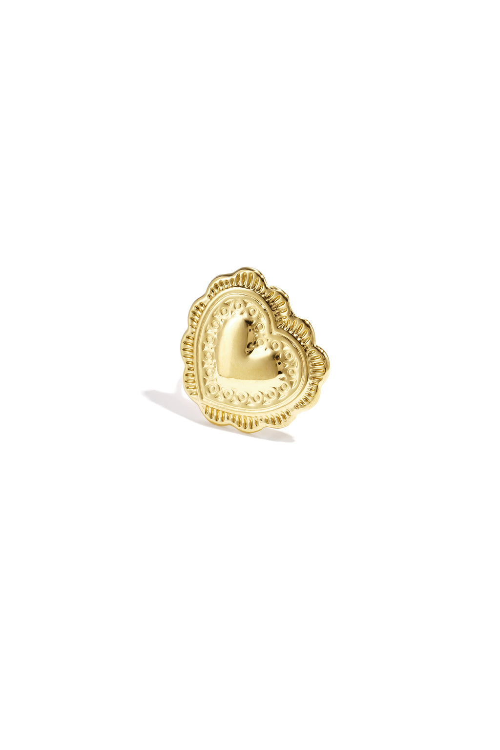 Heart Statement Ring – Gold-Plated Steel