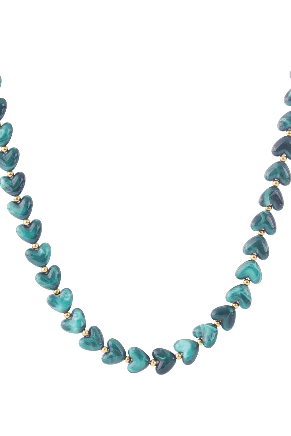 Pearl Necklace Heart made of Acrylic, 37 to 45 cm
