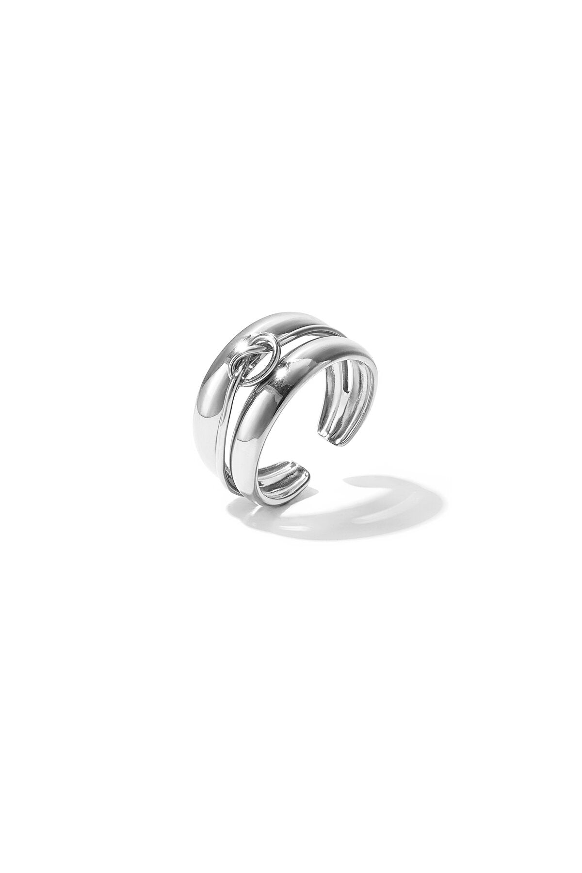 Elegant Adjustable Minimalist Ring - Silver & Gold