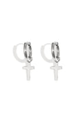 Earrings Faith Silver Color Stainless Steel