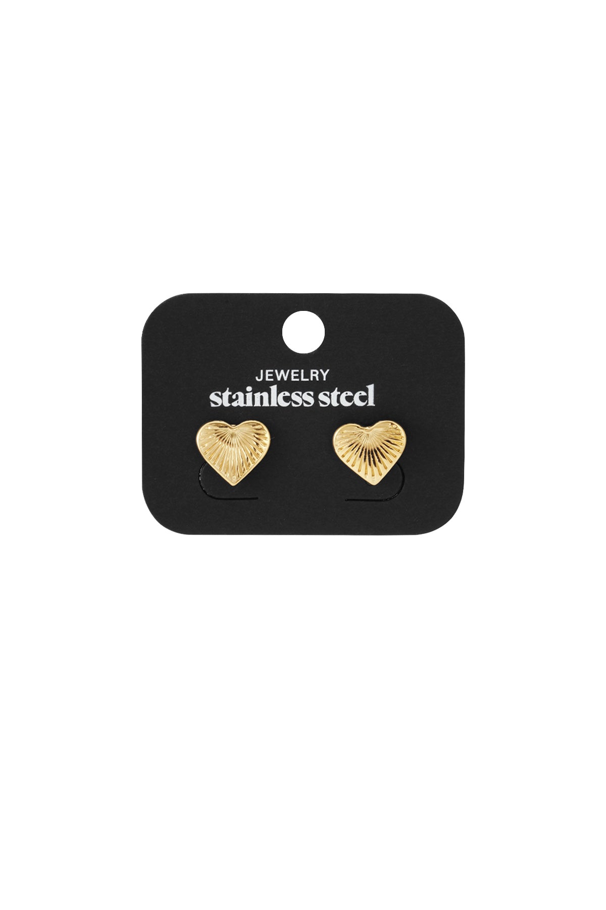 Stainless Steel Stud Earrings Heart Daily Daily Simple Series Women's jewelry