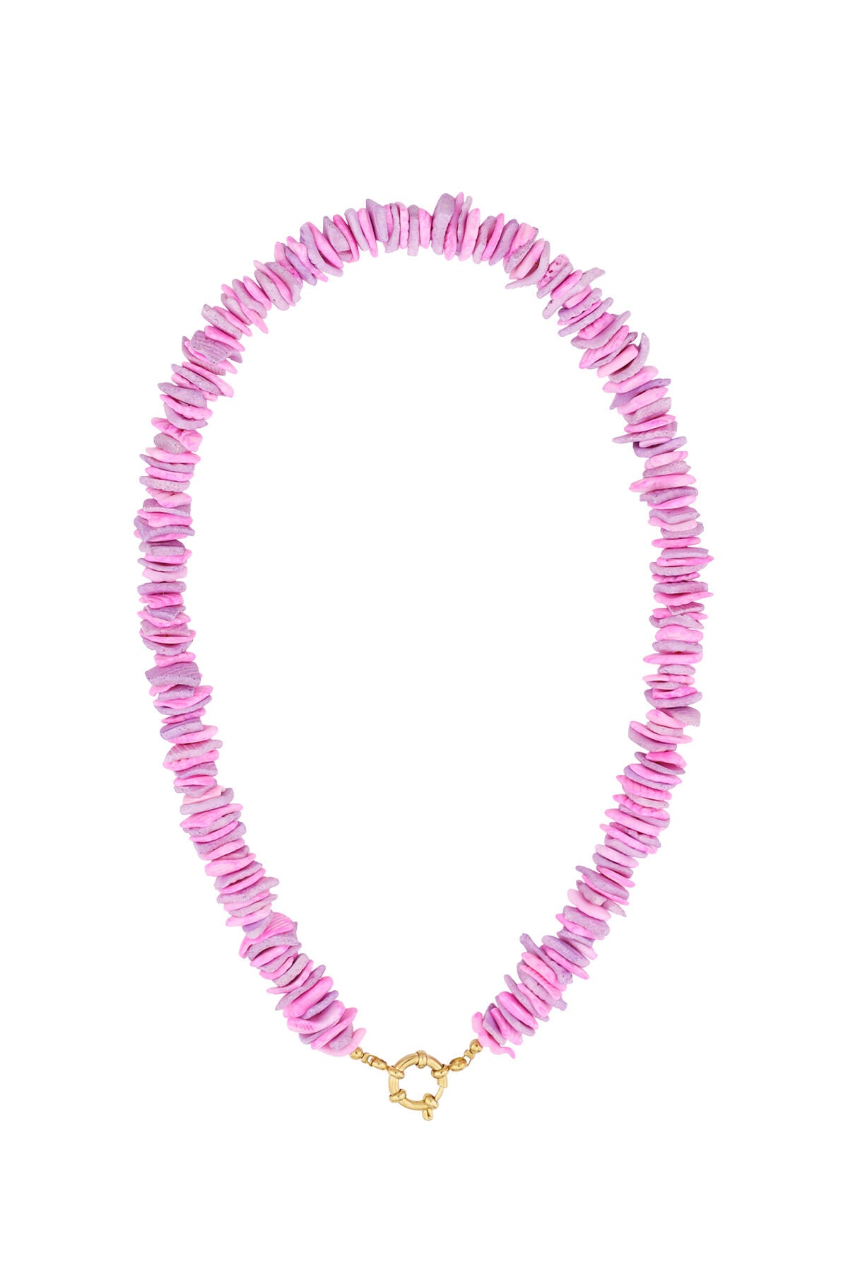 14K Gold Plated Seashell Beaded Necklace for Spring/Summer