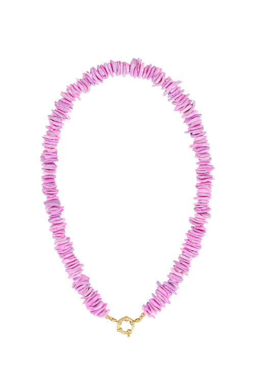 14K Gold Plated Seashell Beaded Necklace for Spring/Summer