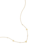 Necklace with clovers and round cubic zirconia stones