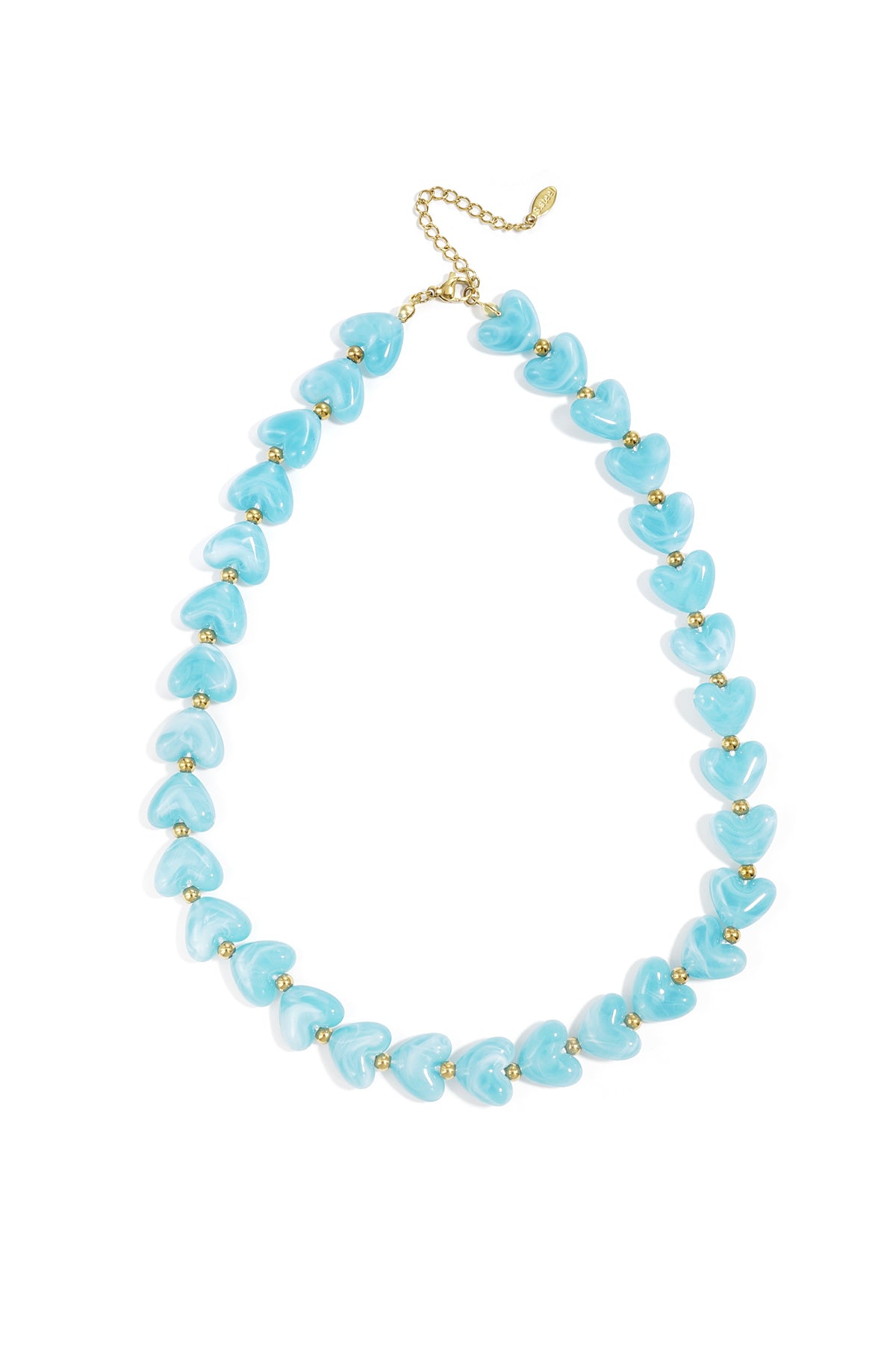 Pearl Necklace Heart made of Acrylic, 37 to 45 cm