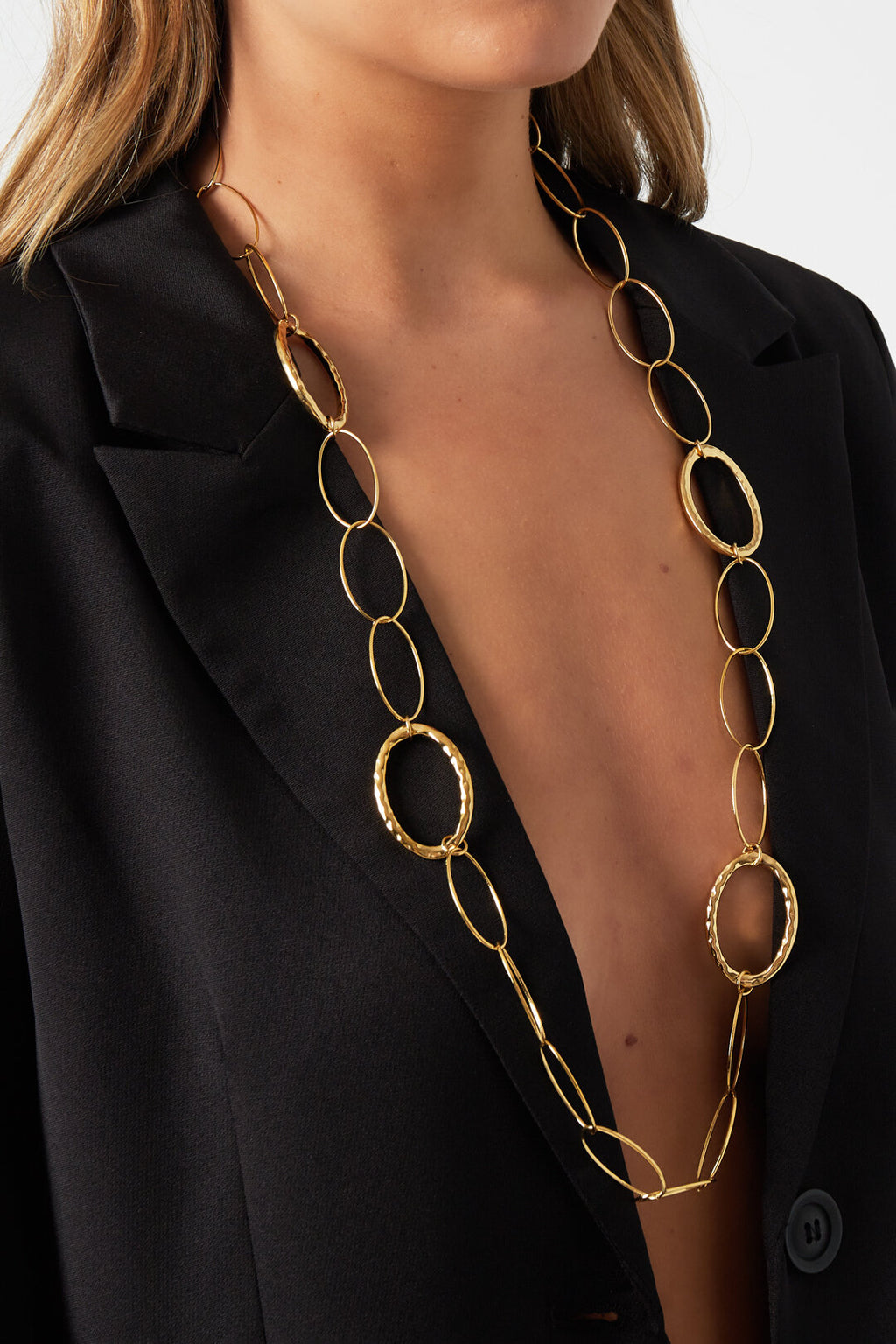 Elegant Gold-Toned Long Necklace for Everyday Glam