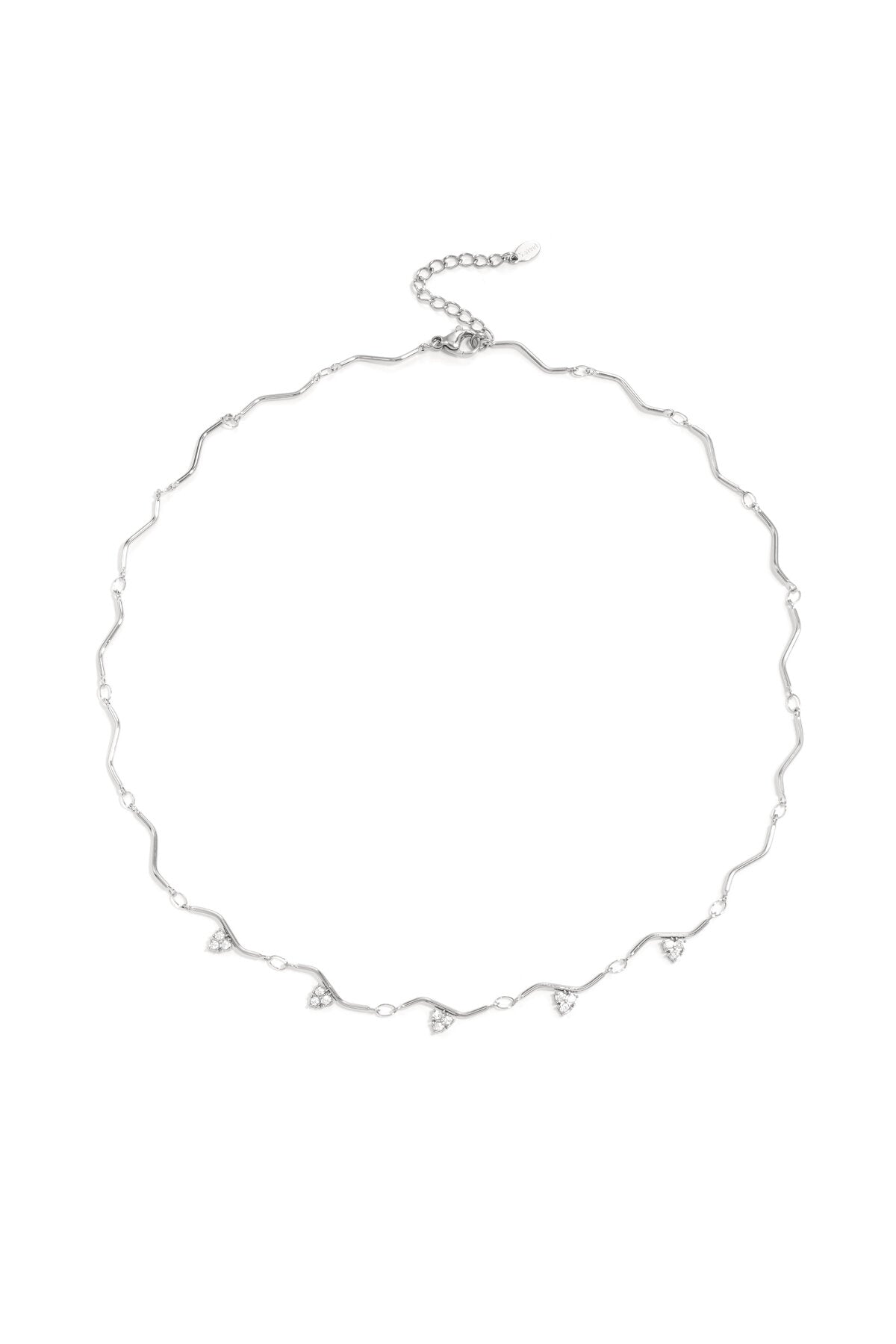 Elegant Stainless Steel Rhinestone Necklace