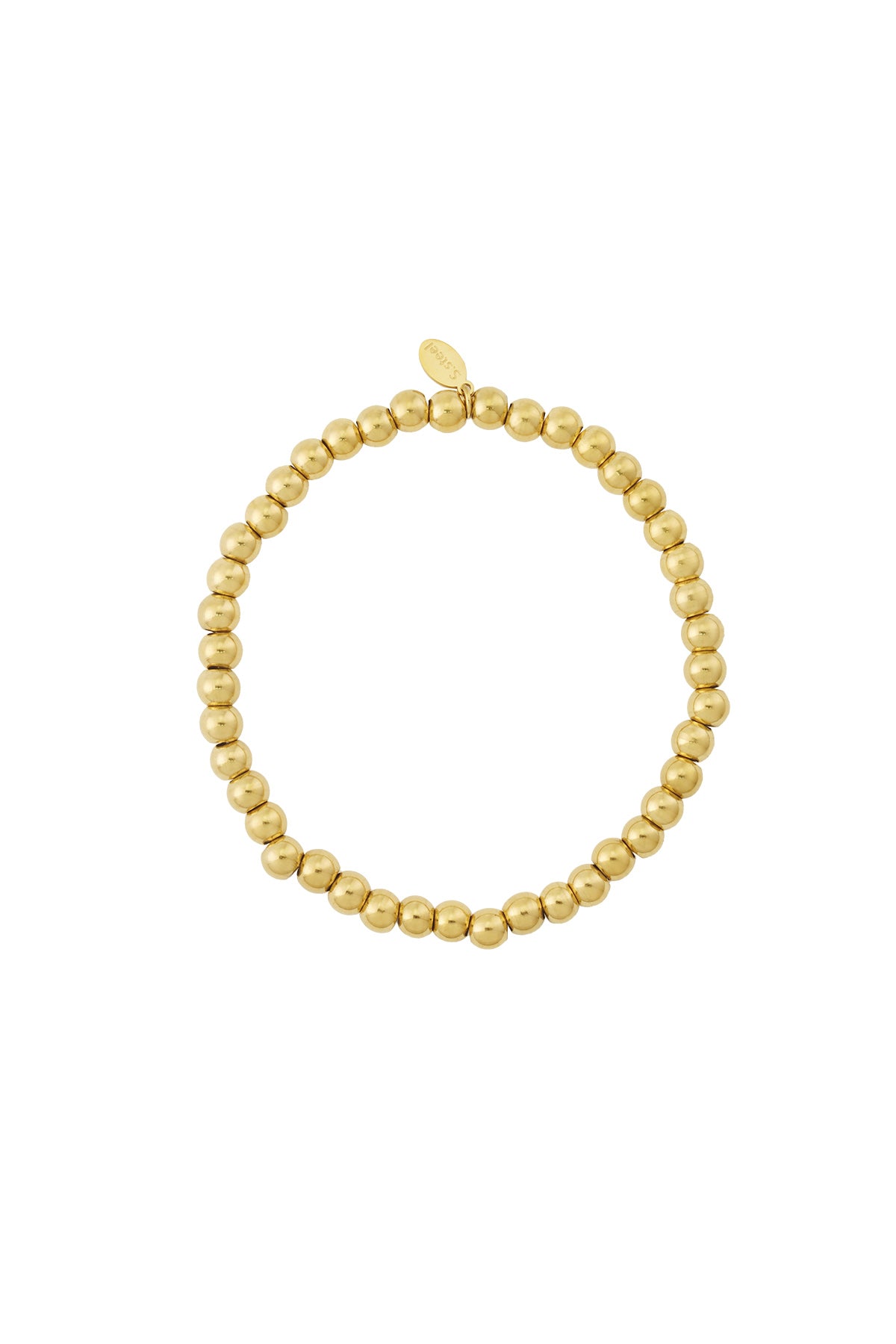Beaded Bracelet – Gold-Plated Steel