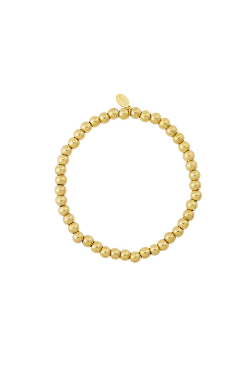 Beaded Bracelet – Gold-Plated Steel