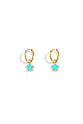 Stainless Steel Colorful Flower Earrings Stainless Steel