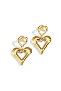 Elegant Heart-Shaped Drop Earrings for Everyday Glamour