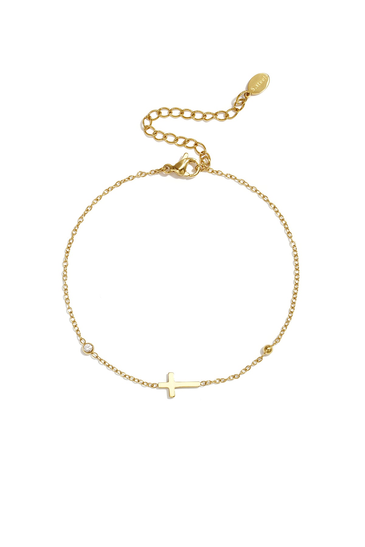 Stainless Steel Charm Bracelets Cross Simple Series Women's jewelry