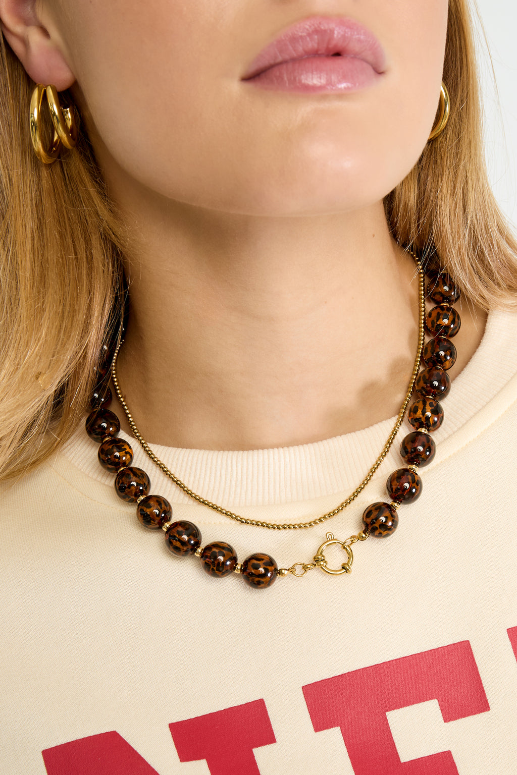 Acrylic Beaded Necklaces Beads Retro Daily Classic Series Women's jewelry-16mm