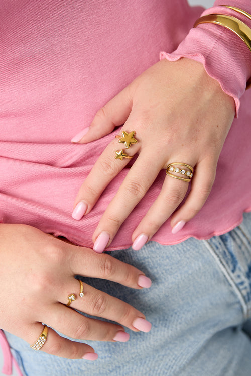 Stainless Steel Minimalist Rings Star Simple Daily Simple Series Women's jewelry