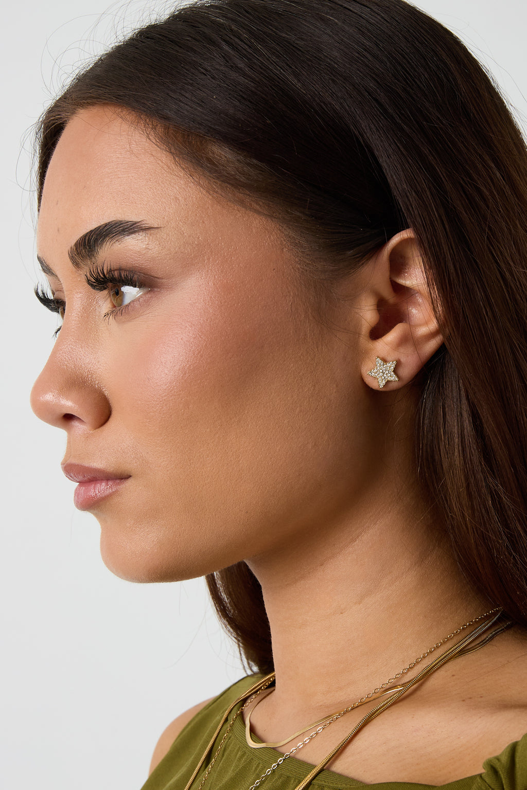 Stainless Steel Stud Earrings Star Simple Daily Simple Series Women's jewelry