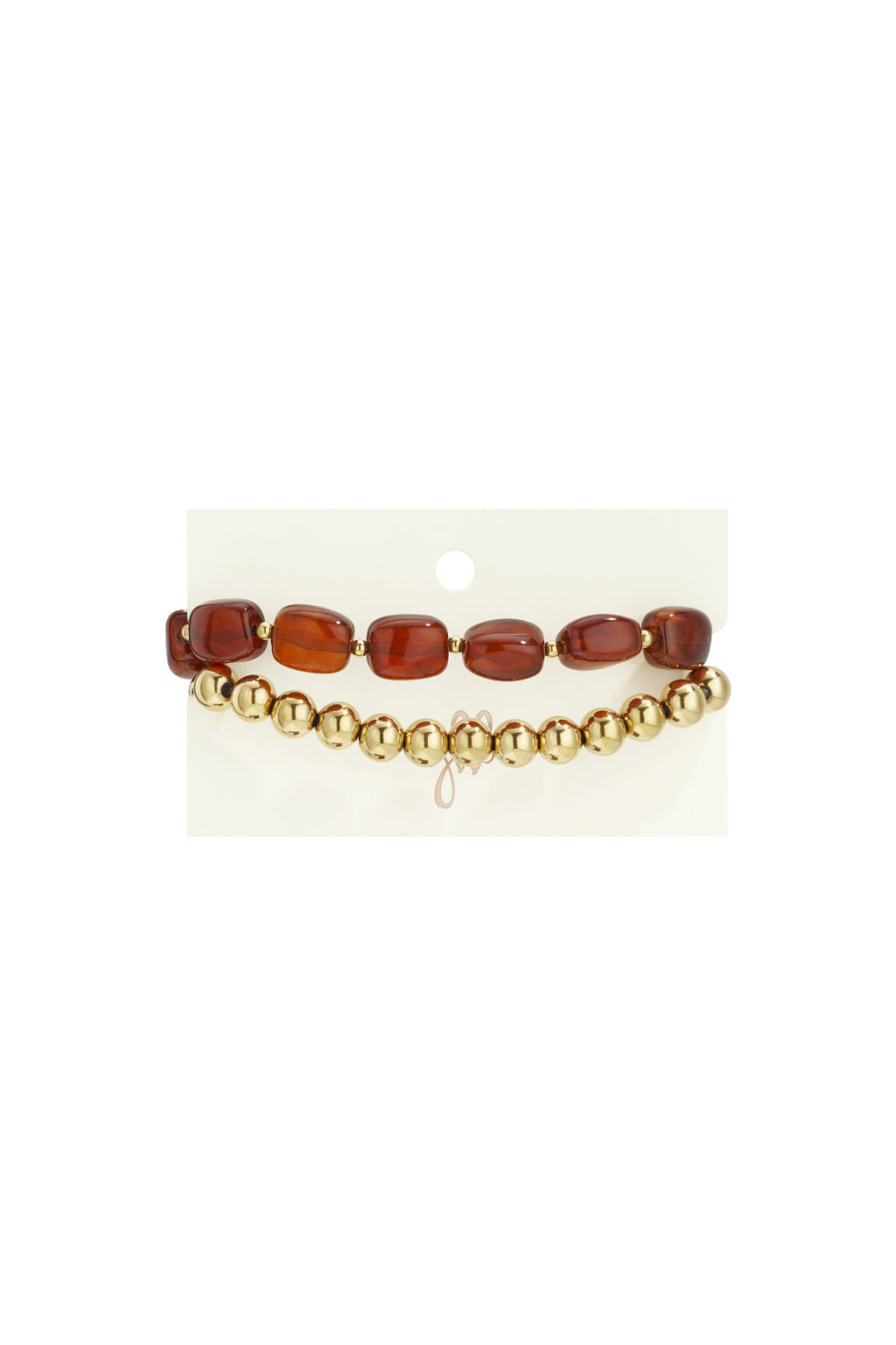 Bracelet set with asymmetrical beads