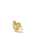 14K Gold Plated Stainless Steel Statement Rings Heart Simple Daily Simple Series Women's jewelry