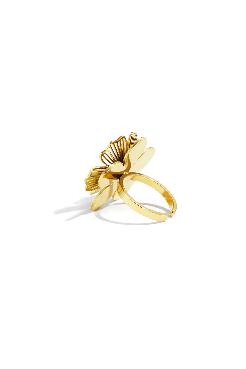 Stainless Steel Statement Rings Flower Casual Daily Simple Series Women's jewelry