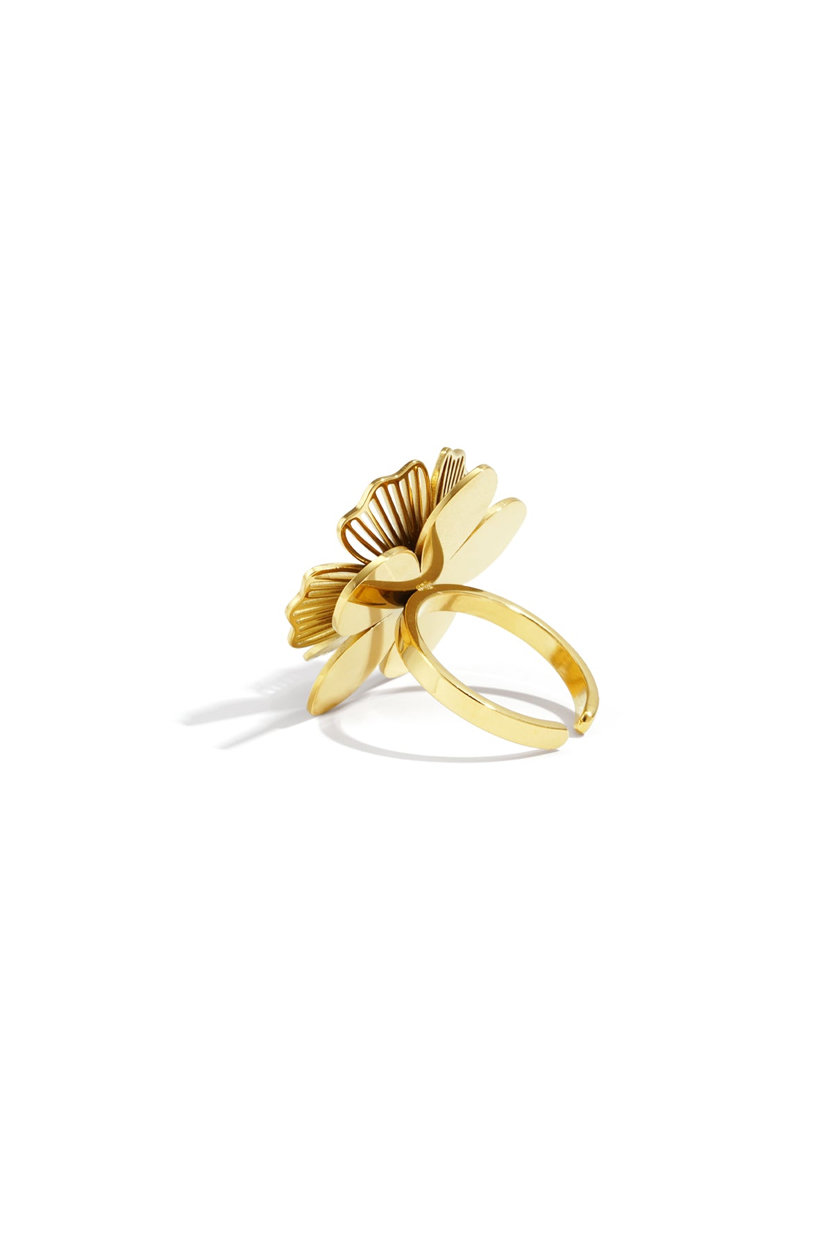 Stainless Steel Statement Rings Flower Casual Daily Simple Series Women's jewelry