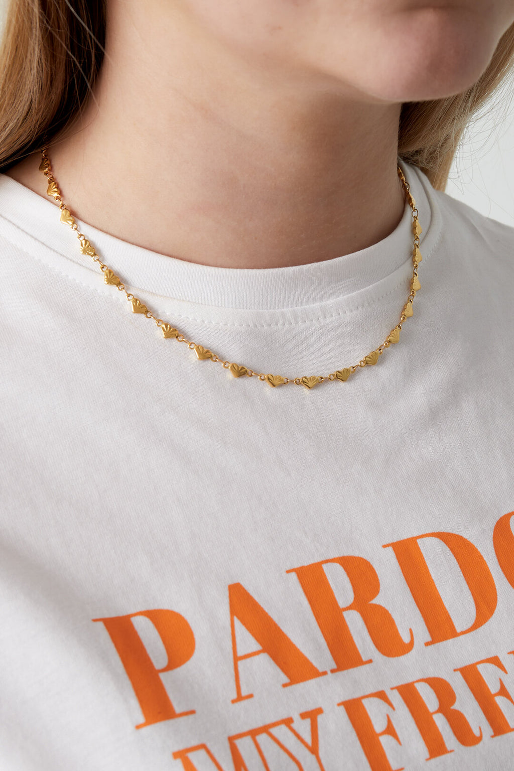 Elegant Heart-Shaped Stainless Steel Necklace for Everyday Wear