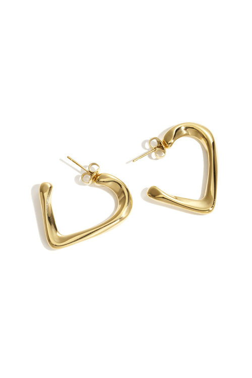 Lumé Simple Heart Hoop Earrings - Timeless Elegance