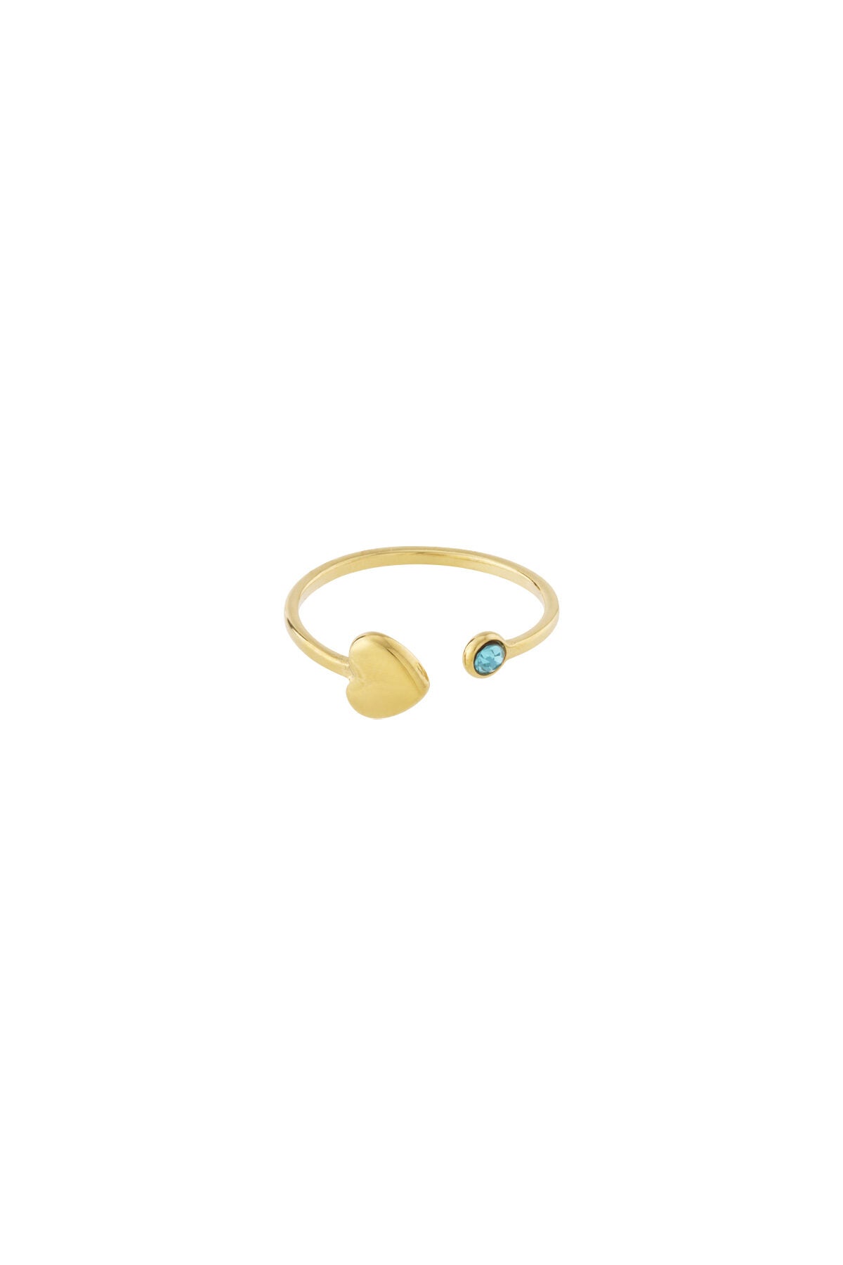 Elegant 14K Gold Plated Heart Ring - All Fit