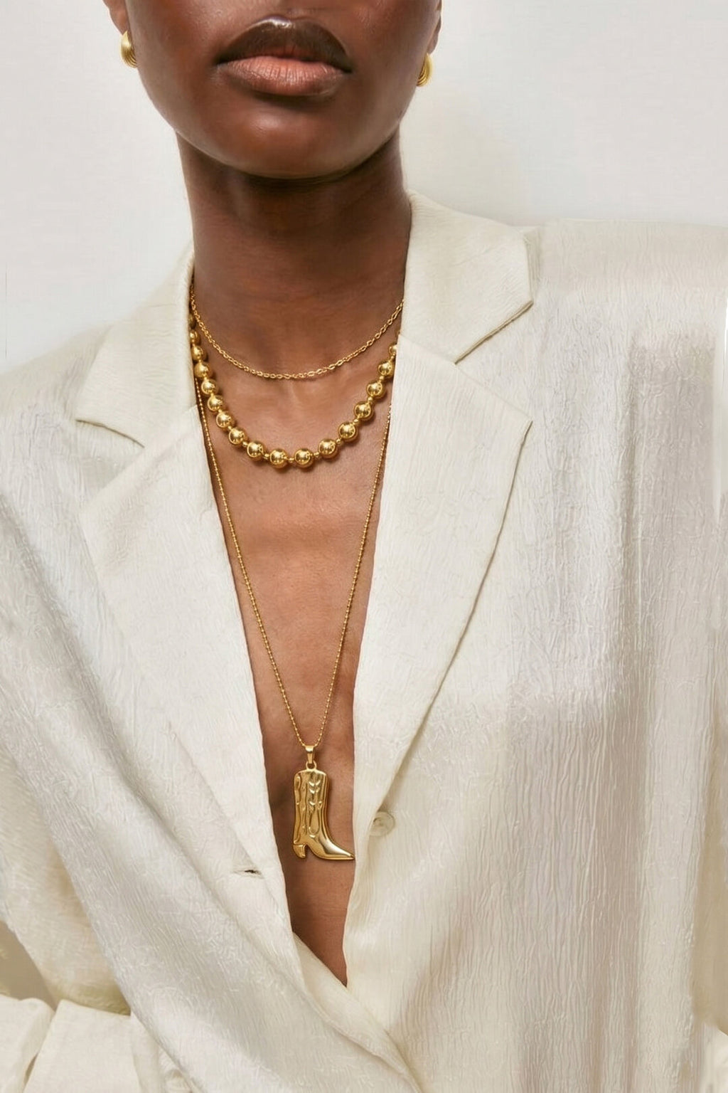 Elegant Gold-Color Long Necklace for Casual Wear