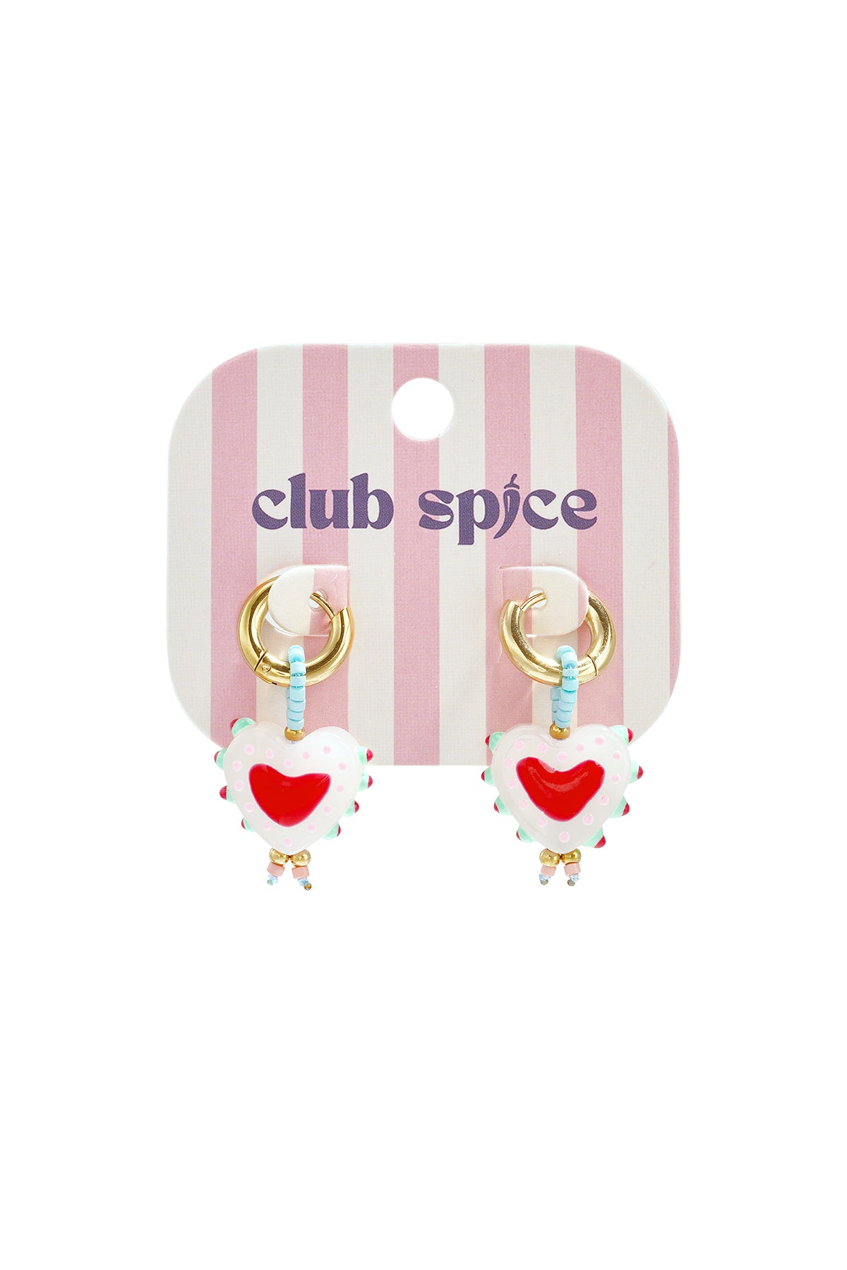14K Gold Plated Stainless Steel Beads Earrings Heart Simple Daily Simple Series Women's jewelry