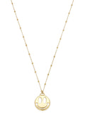 Stainless Steel Long Necklaces Smiling Face Casual Daily Simple Series Women's jewelry