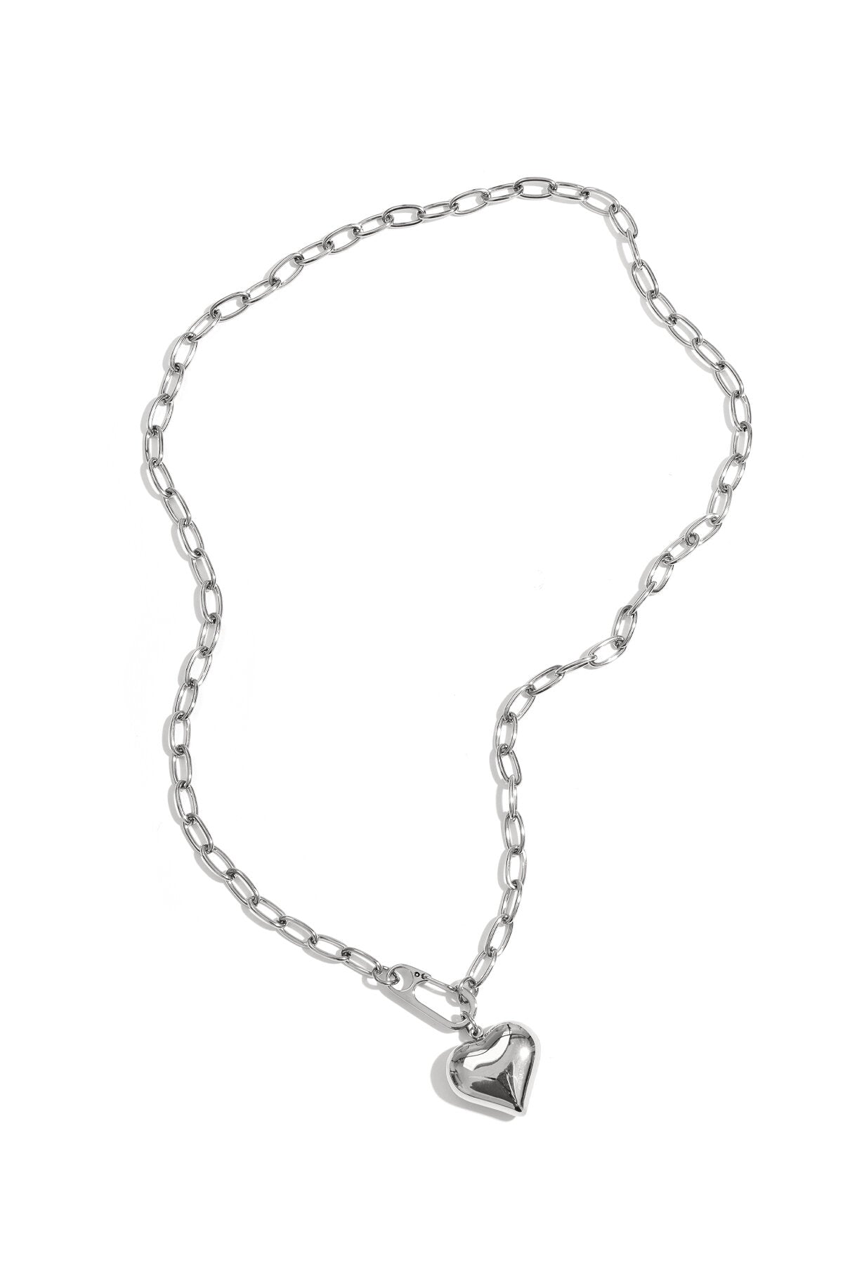 Elegant Heart Pendant Necklace - Timeless Silver & Gold