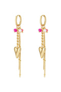 Heart drop earrings