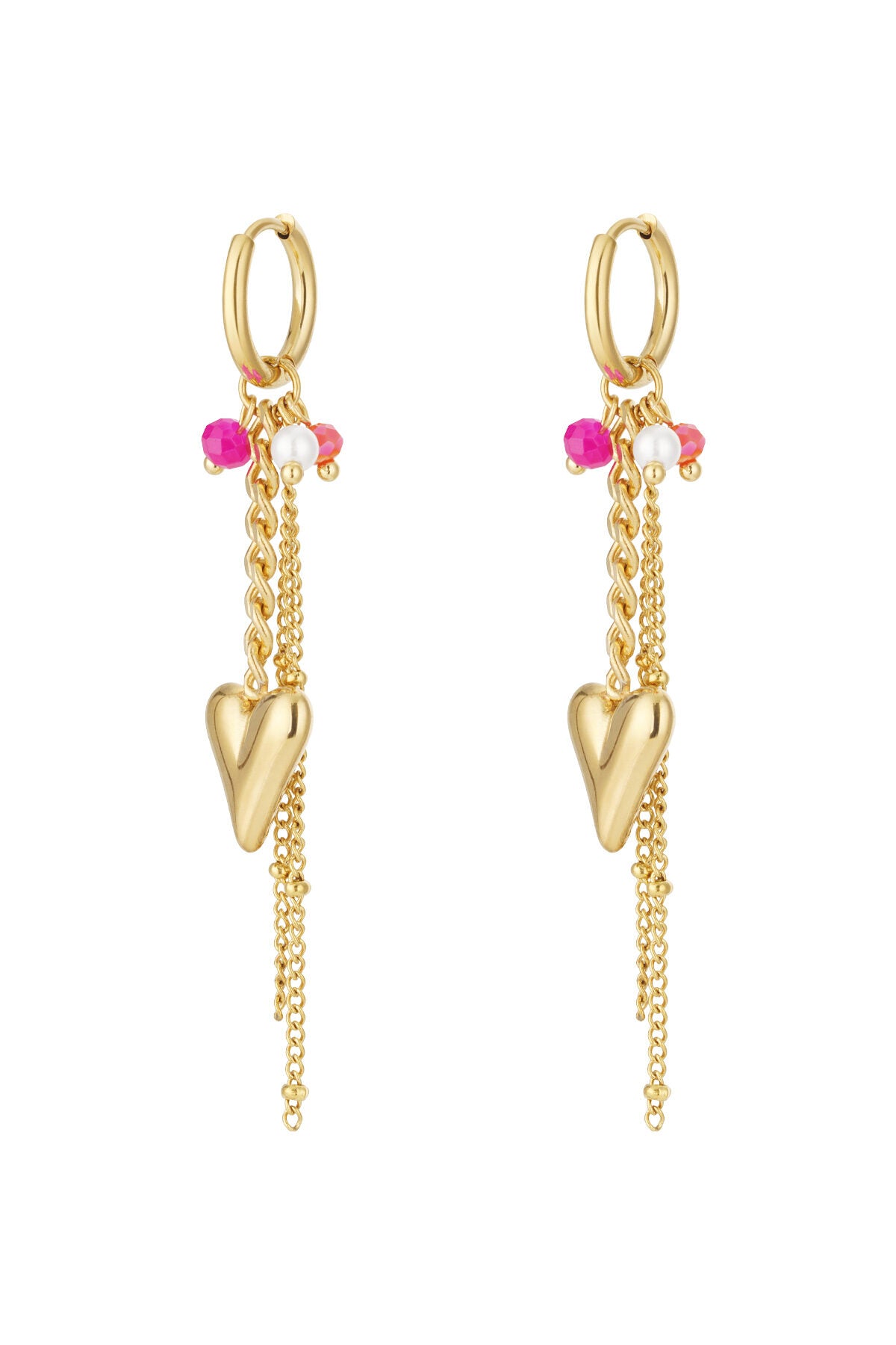 Heart drop earrings