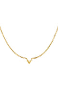 stainless steel necklace letter v 