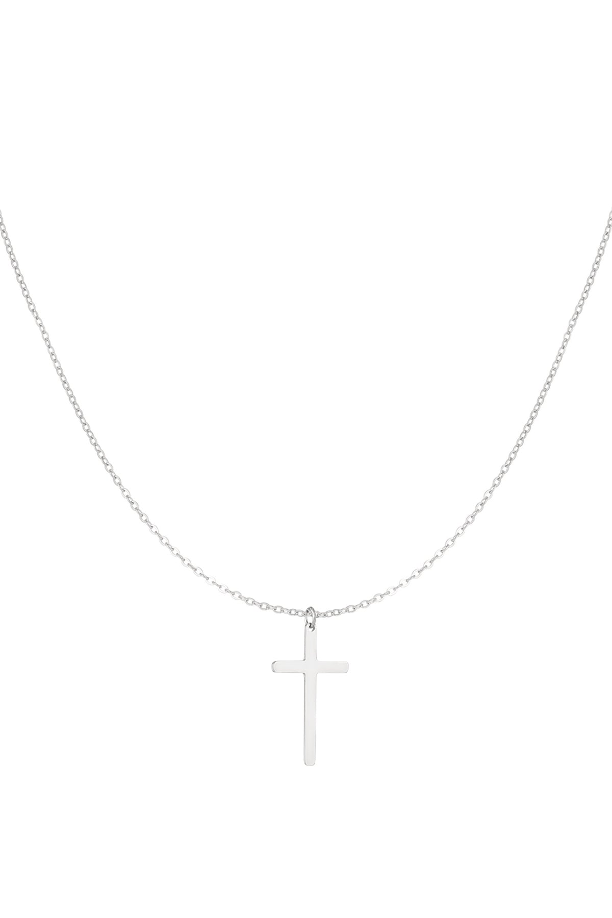 Pendant Necklace – Silver-Tone Steel