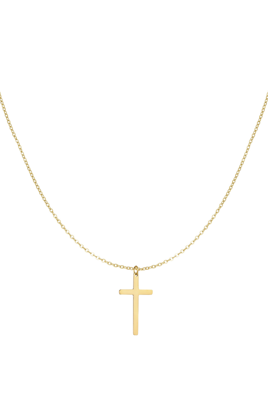 Necklace cross charm - Silver Color color