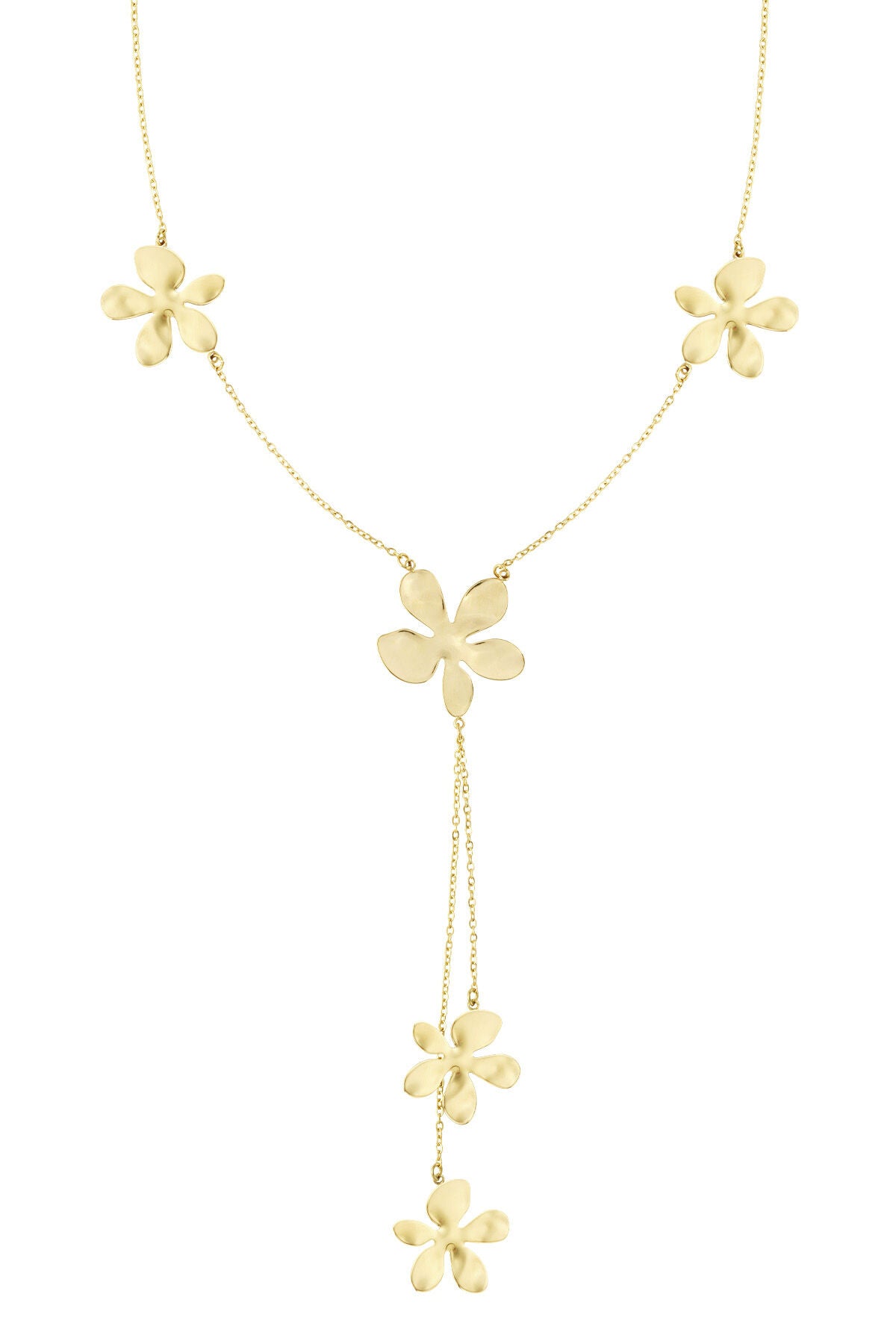 Elegant Gold-Plated Flower Pendant Necklace